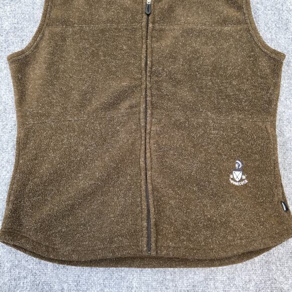 Straight Down Vest Womens XL Brown Fleece Shinnecock Golf 1891 Full Zip Pockets - Picture 8 of 16